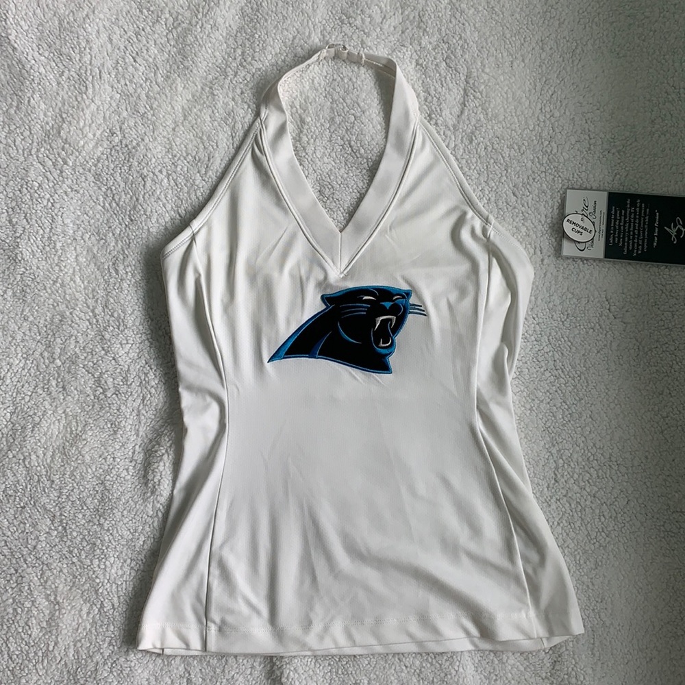All Sport Couture Carolina Panthers Halter Top